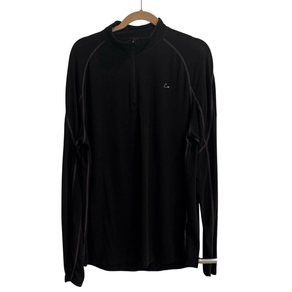 Merino Blend by Paradox Black Quarter Zip Layer Winter Outdoor Sports Skiing
